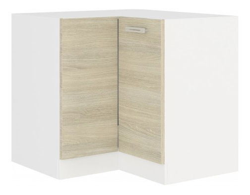 Sarok alsó konyhaszekrény Loile 89 x 89 DN 1F BB (fehér + latte tölgy)