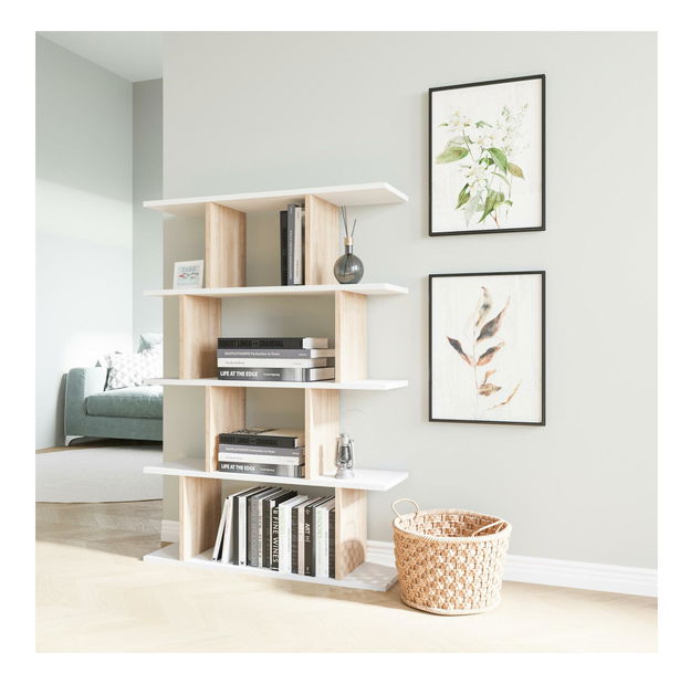 Regal Makiso 1 (bijela + hrast)