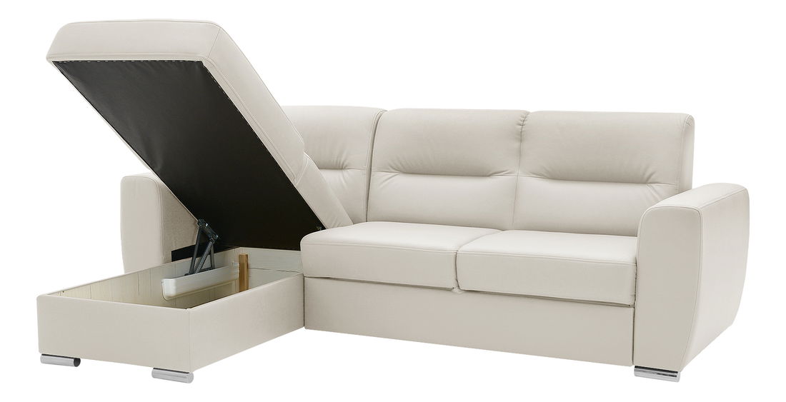 Rohová sedačka Fines Renold (béžová) (s úl. priestorom)