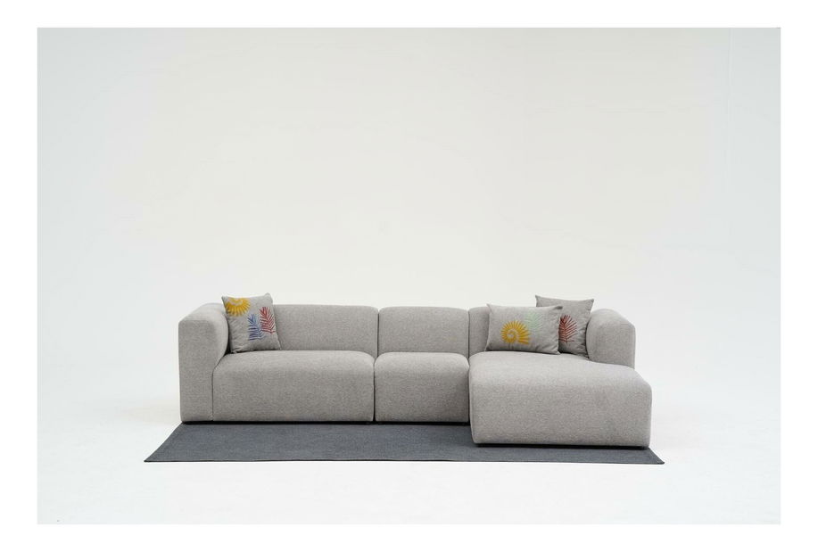 Kutna garnitura Lindasetta (D) (svijetlosiva)