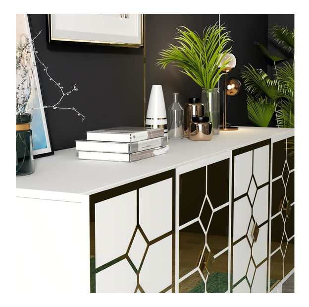 Ormarić Kavesi 1 (bijela + zlatna)