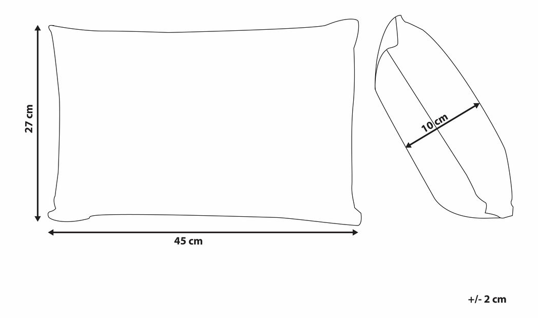 Pernă 45x45 cm VELARA (gri)
