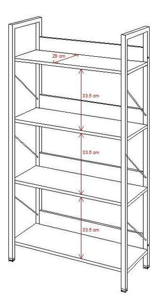 Regál Kotenpo 1 (világos dió + fekete)