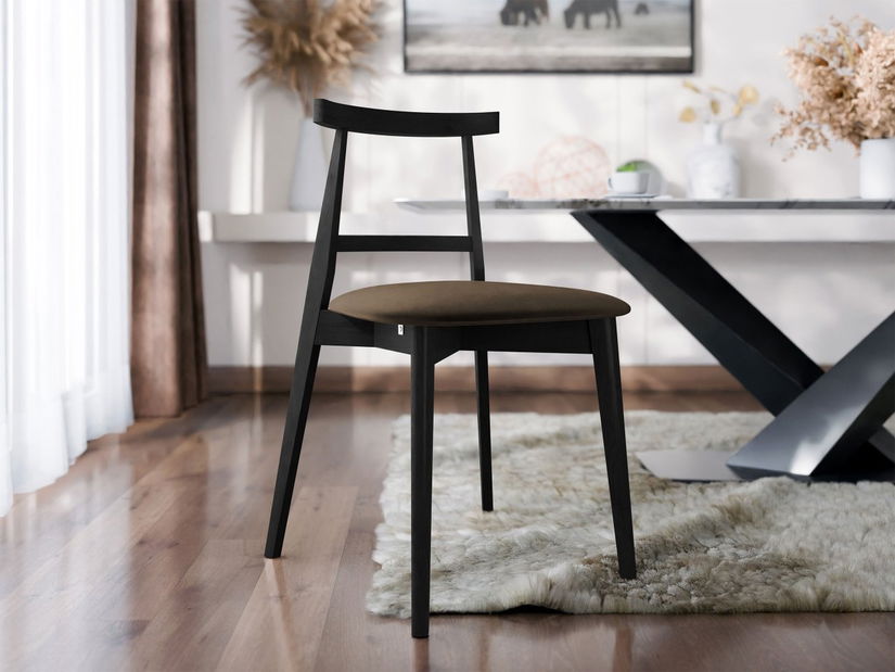 Scaun sufragerie KD 71 (Negru + albastru) 