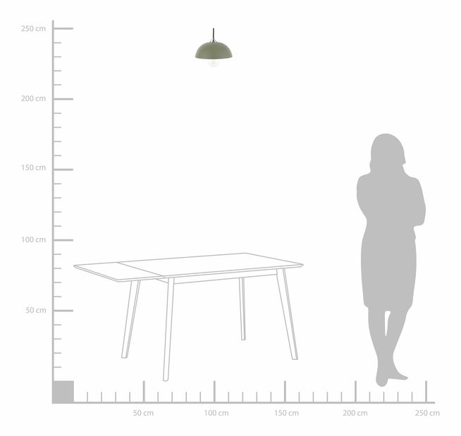 Lampă cu pandantiv Eseka (verde închis)