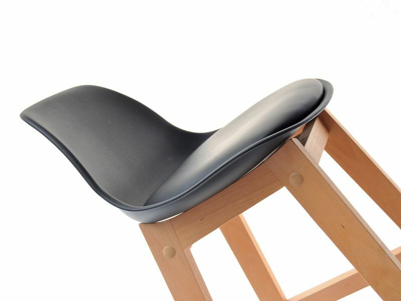 Stolička Evan (čierna + buk)