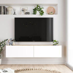 TV asztal/szekrény Freddie 10 (atlantic fenyő + fehér)
