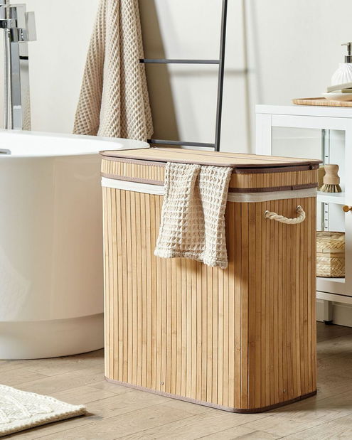 Kôš na bielizeň Kalea (svetlé drevo)