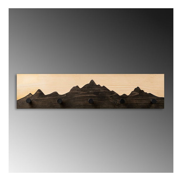 Cuier de perete Notopo (natural + negru) 