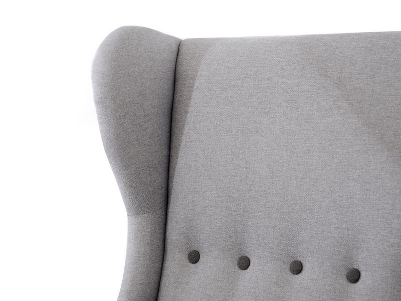 Kreslo ušiak Margis (sivá + čierna)