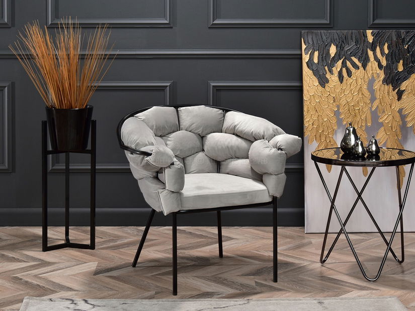 Relax fotel Piplio (szürke + fekete)