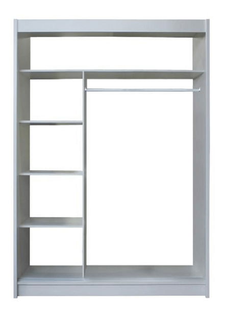 Ormar za garderobu Magnet 150 (bijela + crna) 