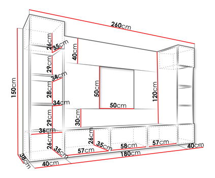 Set za dnevni boravak Coprea I (bijela + bijeli mramor) 