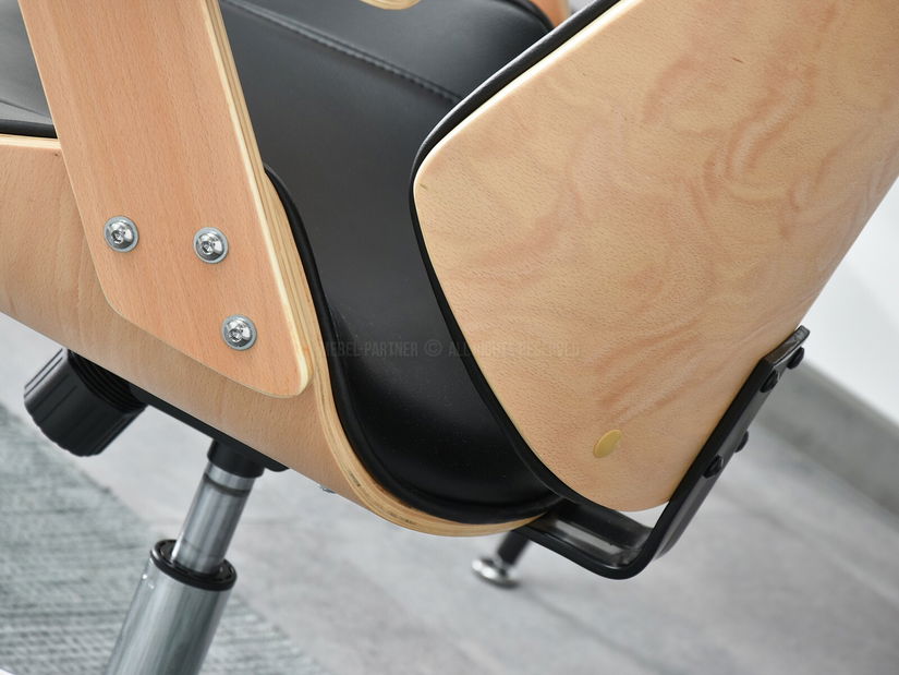 Fotelja Franc (crna bukva + krom)