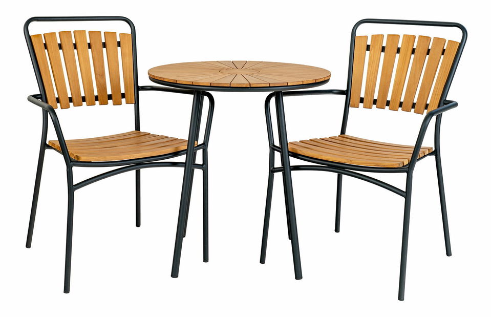 Bistro stôl Canvoria 3 (prírodná + čierna)