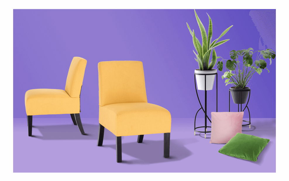 Fotelja Henriot (boja senfa + crna) 