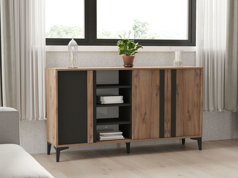 Set mobilier living Laciko (pin atlantic + antracit)