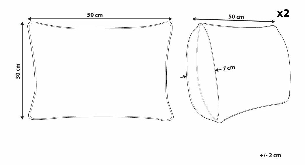 Set 2 buc perne decorative 30 x 50 cm Pulim (bej)