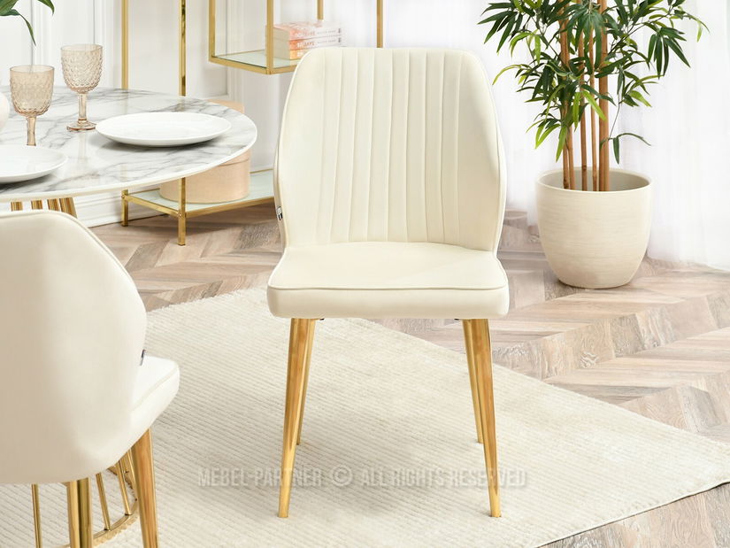 Stolička Greta K (krémová + zlatá)