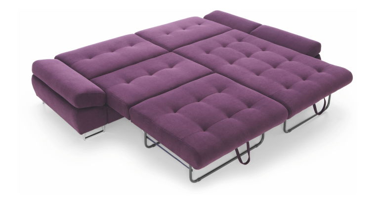 Rohová sedačka Grena (fialová + horčicová) (P)