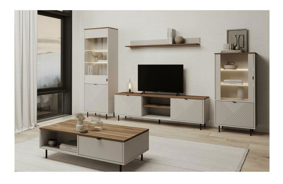 Vitrina Explicaba 1 (kašmir + hrast castello) 