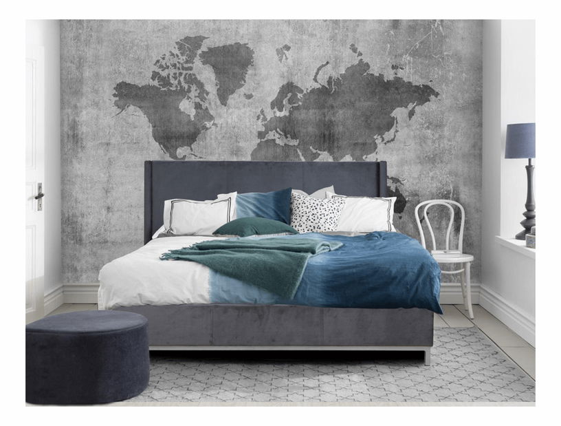 Manželská posteľ 160 cm Tinrum (sivá) (s roštom)