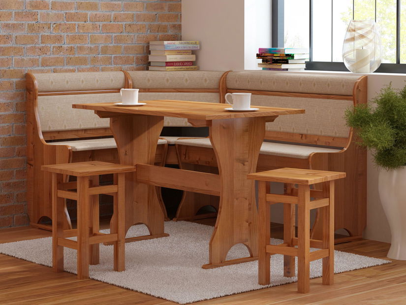 Rohový jedálenský set Flurim (pre 5 osôb) (L)