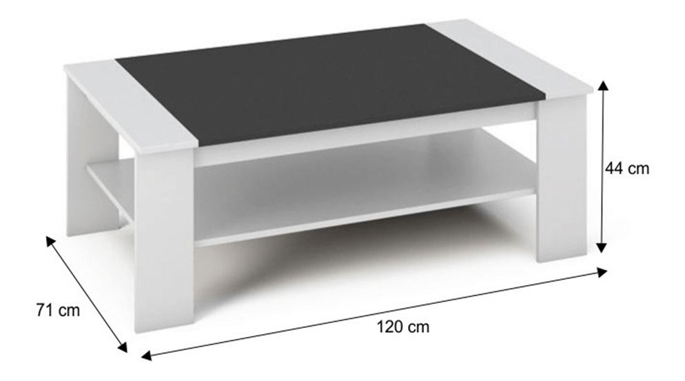 Stolić za kavu Quente (bijela + crna) 