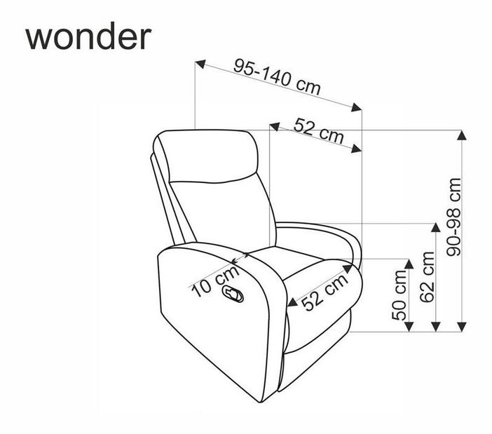 Fotoliu extensibil Wuena (Bej)