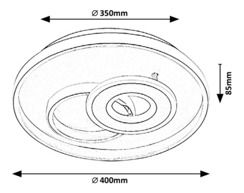 Mennyezeti multifunkcionális lámpa Gilal 5230 (fehér + króm)