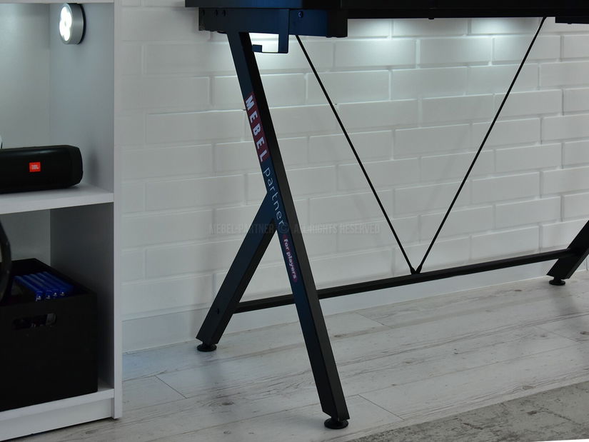 PC stolík Rolls (biela + čierna)