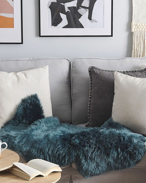 Koberec 65x110 cm ULUNDI (koža) (zelená)