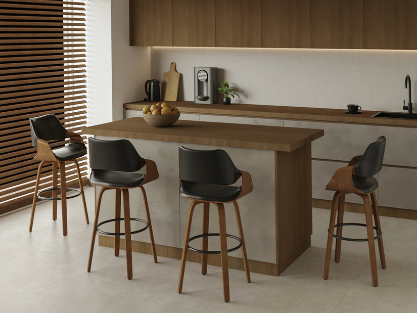 Scaun bar Rolenzono H75 (negru)
