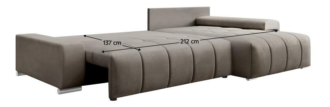 Sarok ülőgarnitúra Vezuv (szürke)