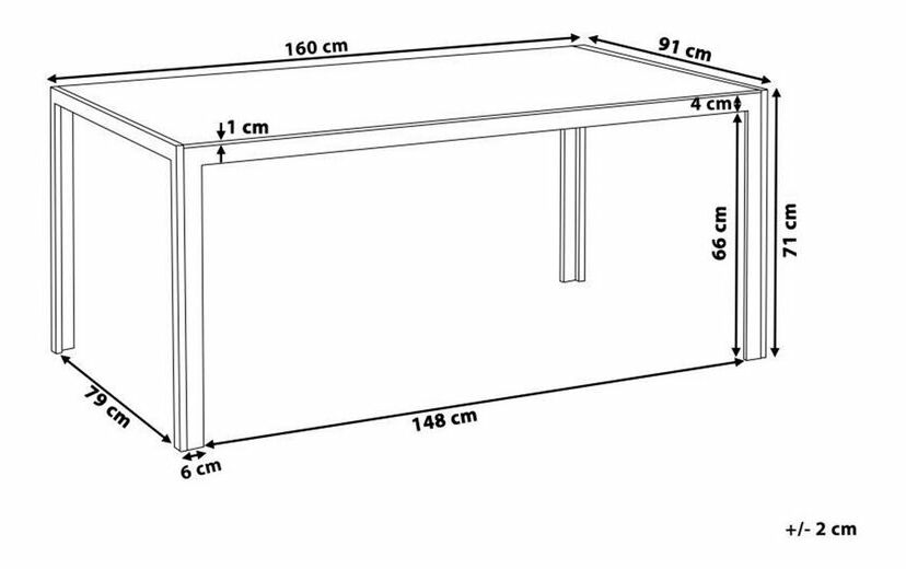 Záhradný stôl Campania (čierna)
