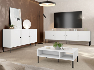 Set mobilier living Godzes Bis II (Alb + Negru) 