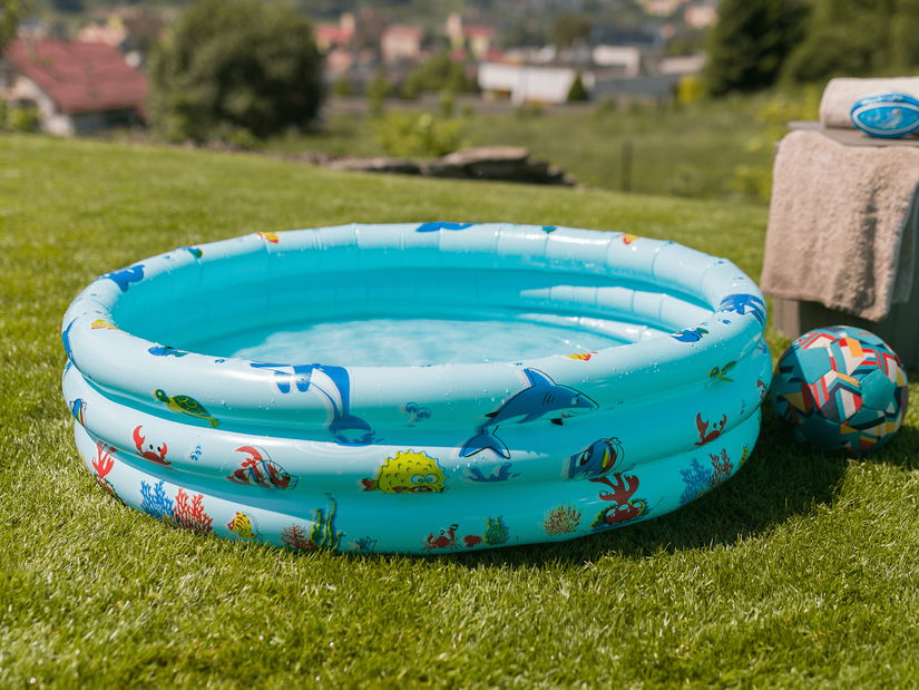 Dječji bazen na napuhavanje Leah (plava + uzorak)
