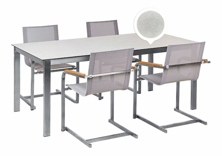 Záhradná zostava Cleopatra (biela + svetlohnedá)