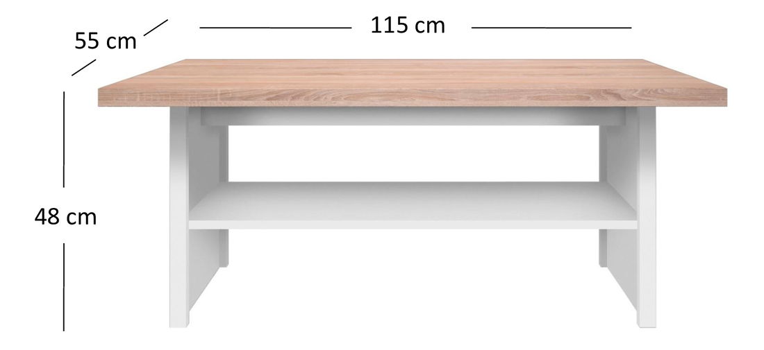 Dohányzóasztal Tianna (fehér)