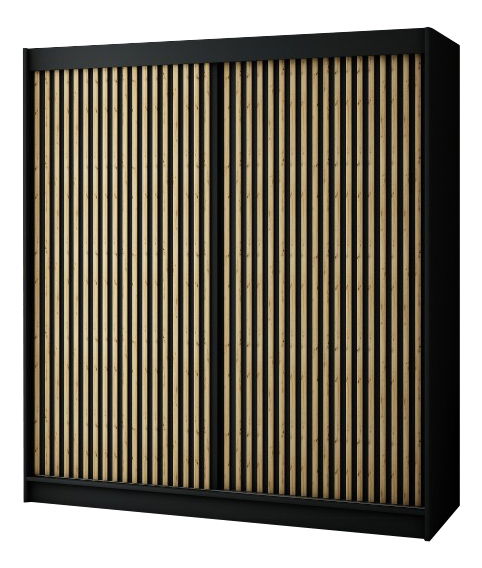 Ormar za garderobu 200 cm Ladonna 1 (crna mat)