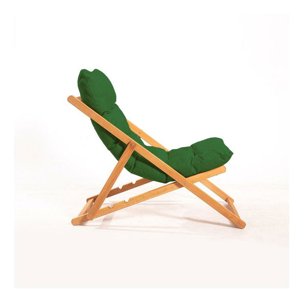 Vrtni set stol i stolice Kikadu 5 (zelena + prirodna) (za 2 osobe)