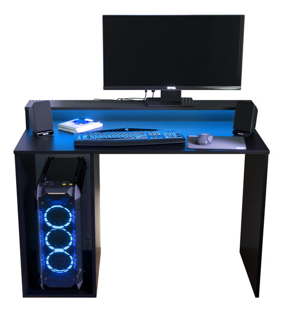 Masă PC pentru gaming Garrick 2 (negru) (cu iluminat LED RGB)