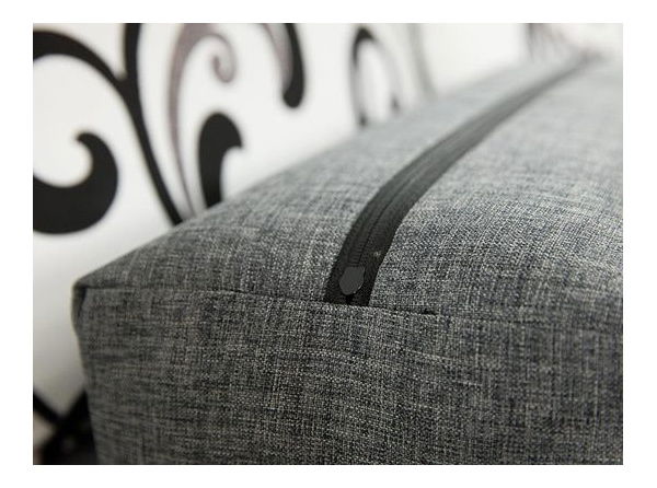 Canapea cu Taburete Dorien (gri deschis)