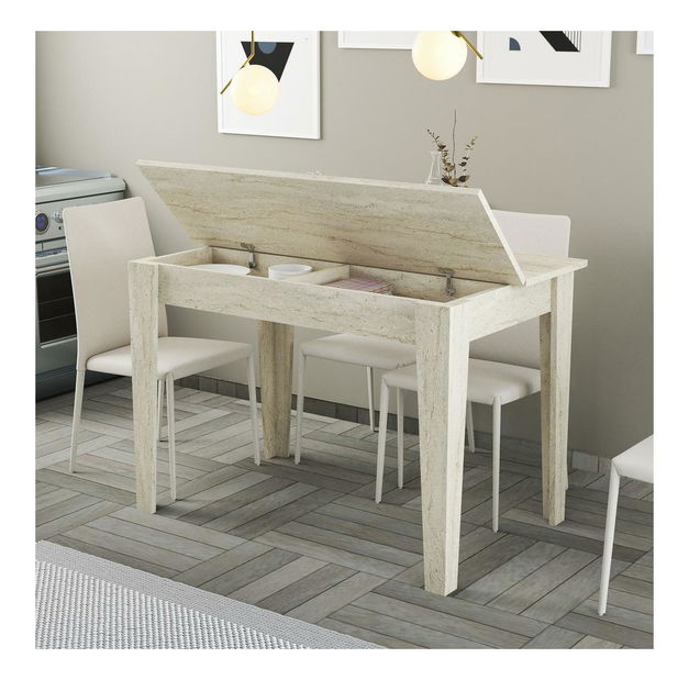 Jedálenský stôl Kloe (pre 4 osoby) (travertín)