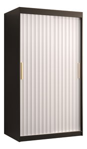Dulap de haine 250 cm Riana Wa 1 250 (negru + alb mat)