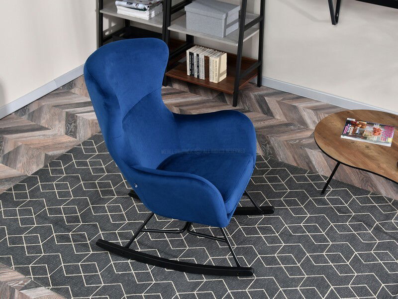 Fotelja Nesia (mornarsko plava + crna bukva)