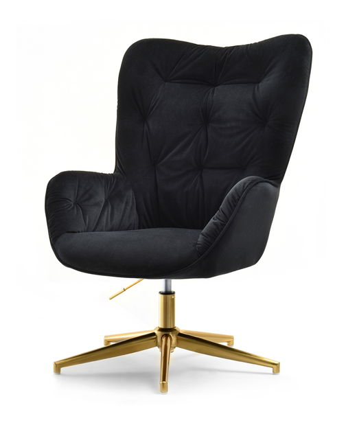 Fotoliu Meryl (negru + auriu)