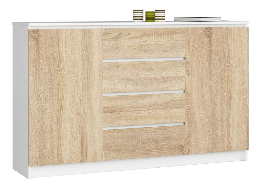 Komoda Koa (bijela + hrast sonoma)