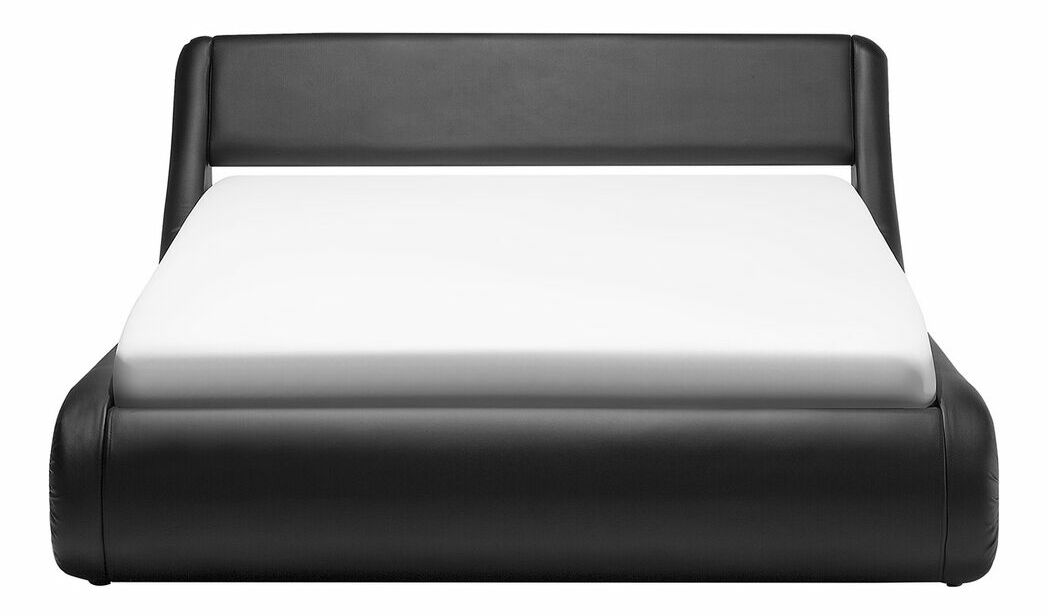 Manželská posteľ 160 cm AVENUE (s roštom a úl. priestorom) (čierna)