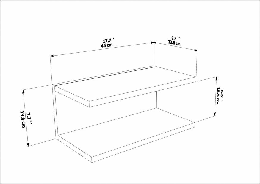 Éjjeliszekrény Ramondes (fehér márvány)